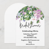 植物性フローラの緑のブライダルシャワーの招待状 招待状 (正面/裏面)