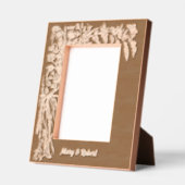 植物性フローラの葉と蝶縁ど類 レーザー彫刻フレーム (左)