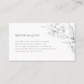 植物性フローライラストレーションレシピリクエストカード 名刺 (正面)