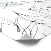 植物性フローライラストレーション座席表 ポスター (角)