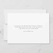 植物性フローライラストレーション花嫁カード サンキューカード (裏面)