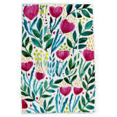 植物性フローライラストレーション ミディアムペーパーバッグ (裏面)