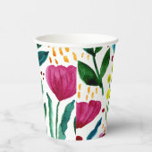 植物性フローライラストレーション 紙コップ (右)