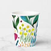 植物性フローライラストレーション 紙コップ (正面)