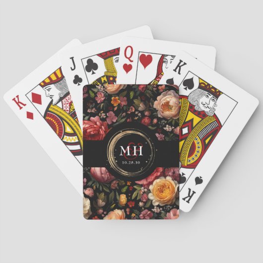 植物性フローラオランダバロック結婚ズモノグラム トランプ (裏面)