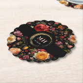 植物性フローラオランダバロック結婚ズモノグラム ペーパーコースター (アングル)