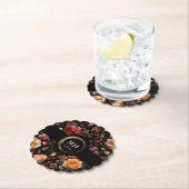 植物性フローラオランダバロック結婚ズモノグラム ペーパーコースター (インサイチュ)