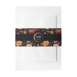 植物性フローラオランダバロック結婚ズモノグラム 招待状ベリーバンド