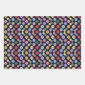 植物性フローラカラフルガーデンパターン ラッピングペーパーシート (正面3)