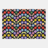 植物性フローラカラフルガーデンパターン ラッピングペーパーシート (正面)