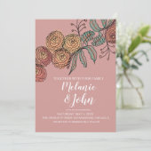 植物性フローラカーネーション結婚グリーンズ 招待状 (スタンド正面)