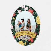 植物性フローラガーデンエレガントフォトフレームグリーン メタルオーナメント (正面左)