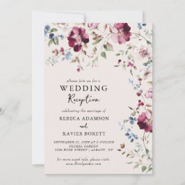 植物性フローラガーデンデリケートな結婚披露宴 招待状