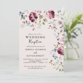 植物性フローラガーデンデリケートな結婚披露宴 招待状 (スタンド正面)