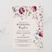 植物性フローラガーデンデリケートな結婚披露宴 招待状 (正面/裏面)