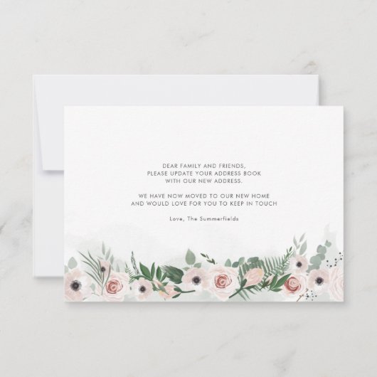 植物性フローラグリーンリーピンク移動アドレス 案内状 (裏面)