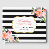 植物性フローラストライプ白黒結婚ズ ゲストブック (正面)