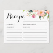 植物性フローラブライダルシャワーレシピカード エンクロージャーカード (正面)