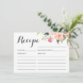植物性フローラブライダルシャワーレシピカード エンクロージャーカード (スタンド正面)