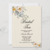 植物性フローラブライダル茶パーティーブライダルシャワー 招待状 (正面)