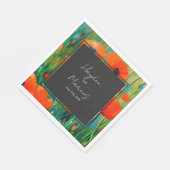 植物性フローラポピー結婚ズ スタンダードランチョンナプキン (角)