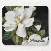 植物性フローラマグノリアパーソナライズされた マウスパッド (正面)
