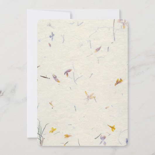 植物性フローラモダン紙デジ結婚タル 招待状 (裏面)