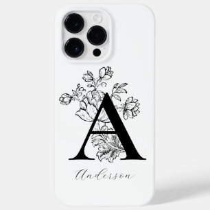 植物性フローラモノグラム文字A名 Case-Mate iPhone 14 PRO MAXケース
