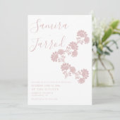 植物性フローラリースミュート結婚式招待状 カード (スタンド正面)