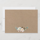 植物性フローラ書道クラフト結婚ズ サンキューカード (裏面)