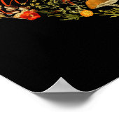 植物性フローラ秋引用文感謝キノコ ポスター (角)