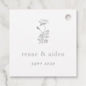 植物性フローラ結婚のラベル、フローラ フェイバータグ (裏面)