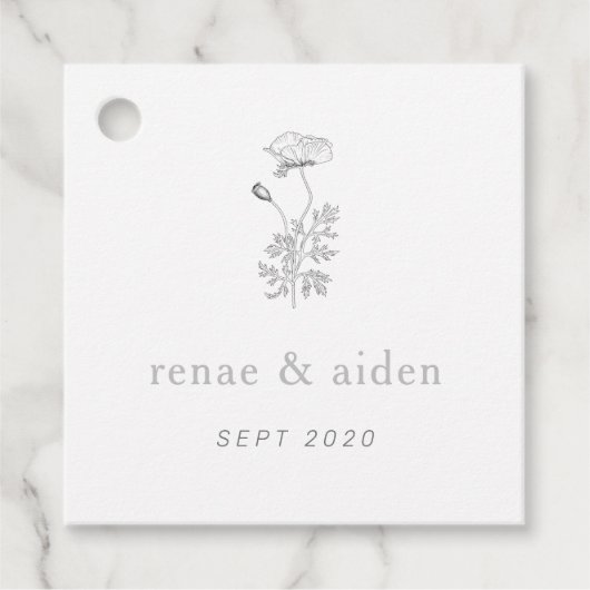 植物性フローラ結婚のラベル、フローラ フェイバータグ (正面)