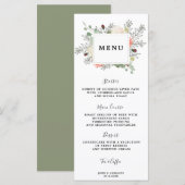 植物性フローラ結婚の名刺 メニュー (正面/裏面)