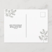 植物性フローラ結婚式は日付カードを保存する 案内ポストカード (裏面)