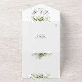 植物性フローラ緑化QRコード結婚ズ オールインワン招待状 (外側)