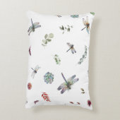 植物性フローラ緑色水のカラーパターン アクセントクッション (裏面(縦))