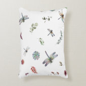 植物性フローラ緑色水のカラーパターン アクセントクッション (正面(垂直))