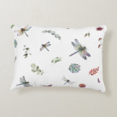 植物性フローラ緑色水のカラーパターン アクセントクッション (裏面)