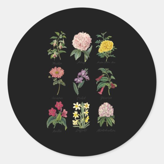 植物性フローラ花 ラウンドシール (正面)