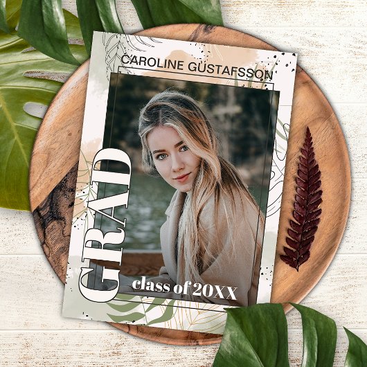 植物性フローラ防法の卒業発表 ポストカード