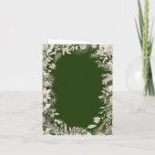 植物性フローラ1写真グリーンメリークリスマス シーズンカード (裏面)