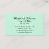 植物性フローラ 名刺 (裏面)