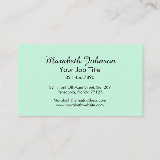 植物性フローラ 名刺 (裏面)