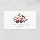 植物性ブルゴーニュの花とイチジクのブックリクエスト エンクロージャーカード (裏面)