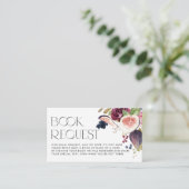 植物性ブルゴーニュの花とイチジクのブックリクエスト エンクロージャーカード (スタンド正面)