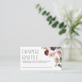 植物性ブルゴーニュの花とフィグスおむつラッフル エンクロージャーカード (スタンド正面)