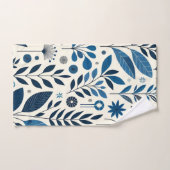 植物性ブルースパターン バスタオルセット (ハンドタオル)