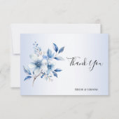 植物性ブルーフラワーズサンキューカード サンキューカード (正面)