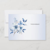 植物性ブルーフラワーズサンキューカード サンキューカード (裏面)